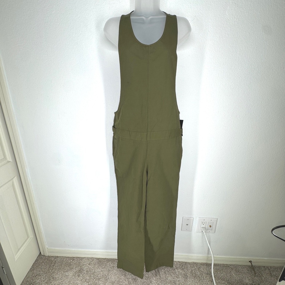 Utility Jumpsuit Military Green Wide Leg Sleeveless Small NEW Gorpcore Earthy